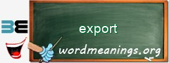 WordMeaning blackboard for export